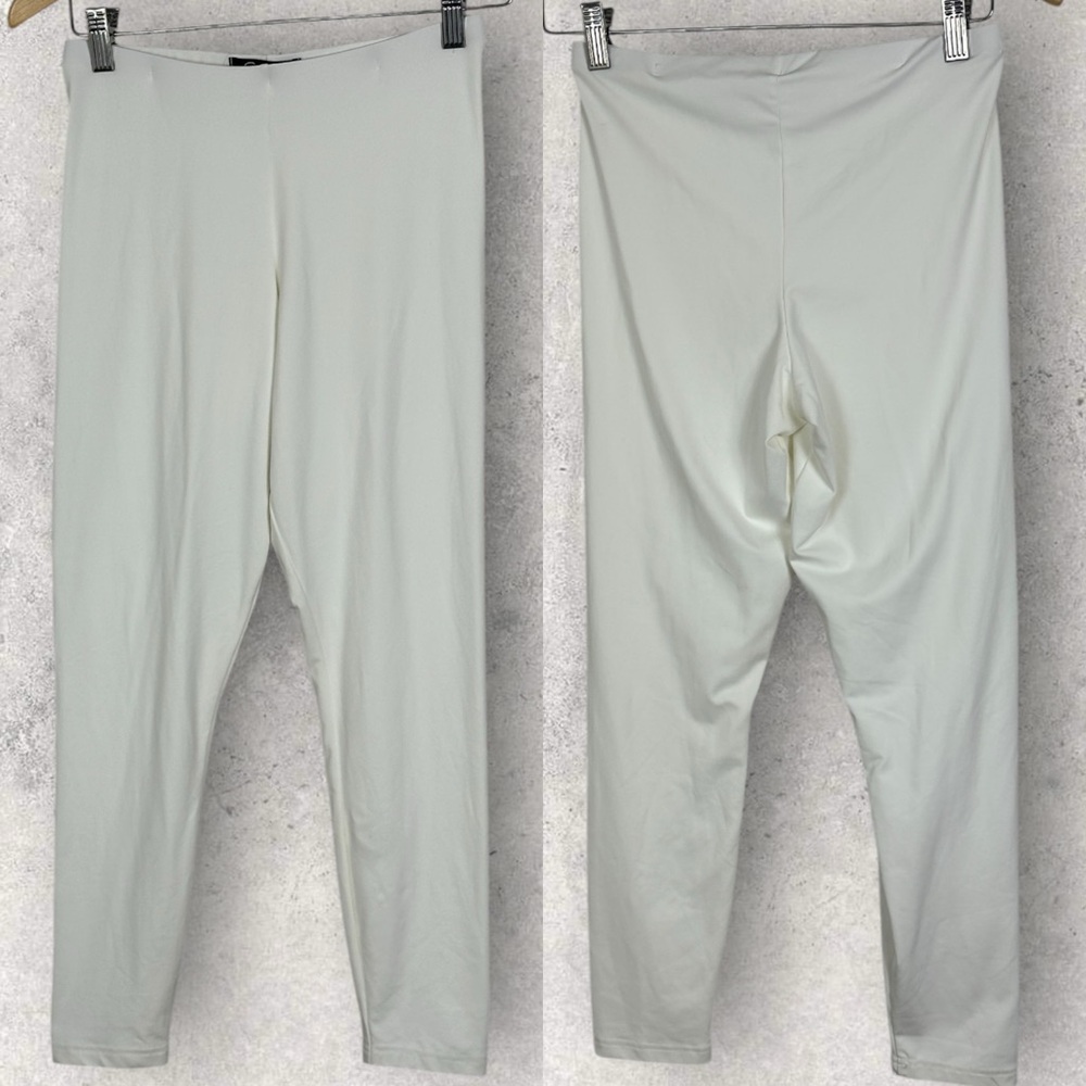Sympli Canada White High Rise Elastic Waist Leggings Size 4 Minimalist Kundalini